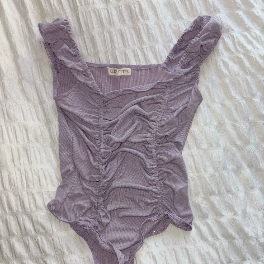 Light Purple Ruffle Bodysuit